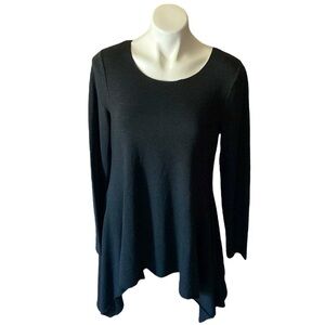 Cupio Charcoal Gray Long Sleeve Stretchy Tunic Size Medium